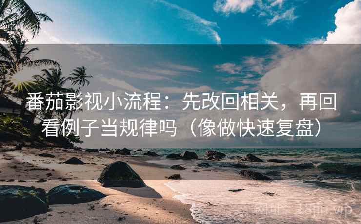 番茄影视小流程:先改回相关,再回看例子当规律吗(像做快速复盘)